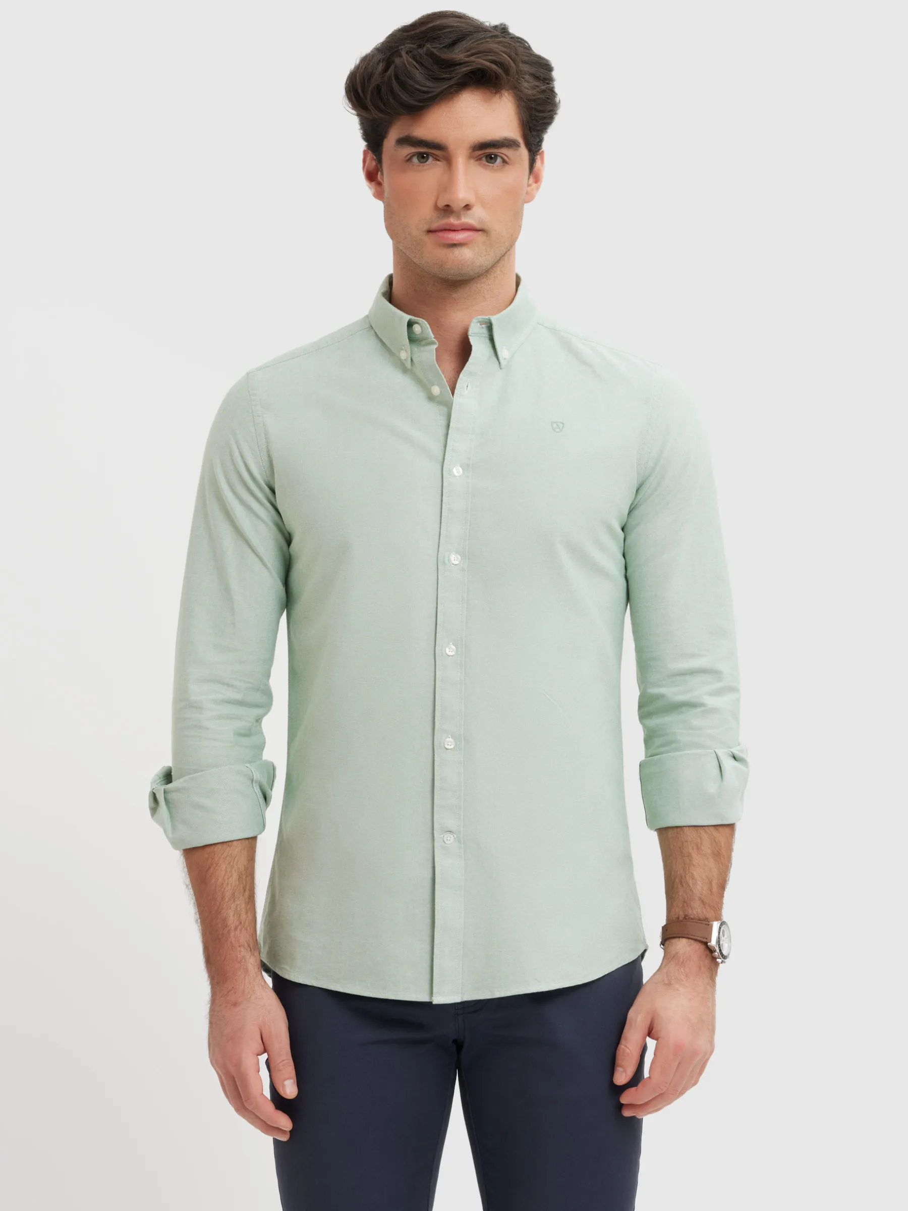 Oxford<Alvaro Moreno CAMISA OXFORD SOLID Verde