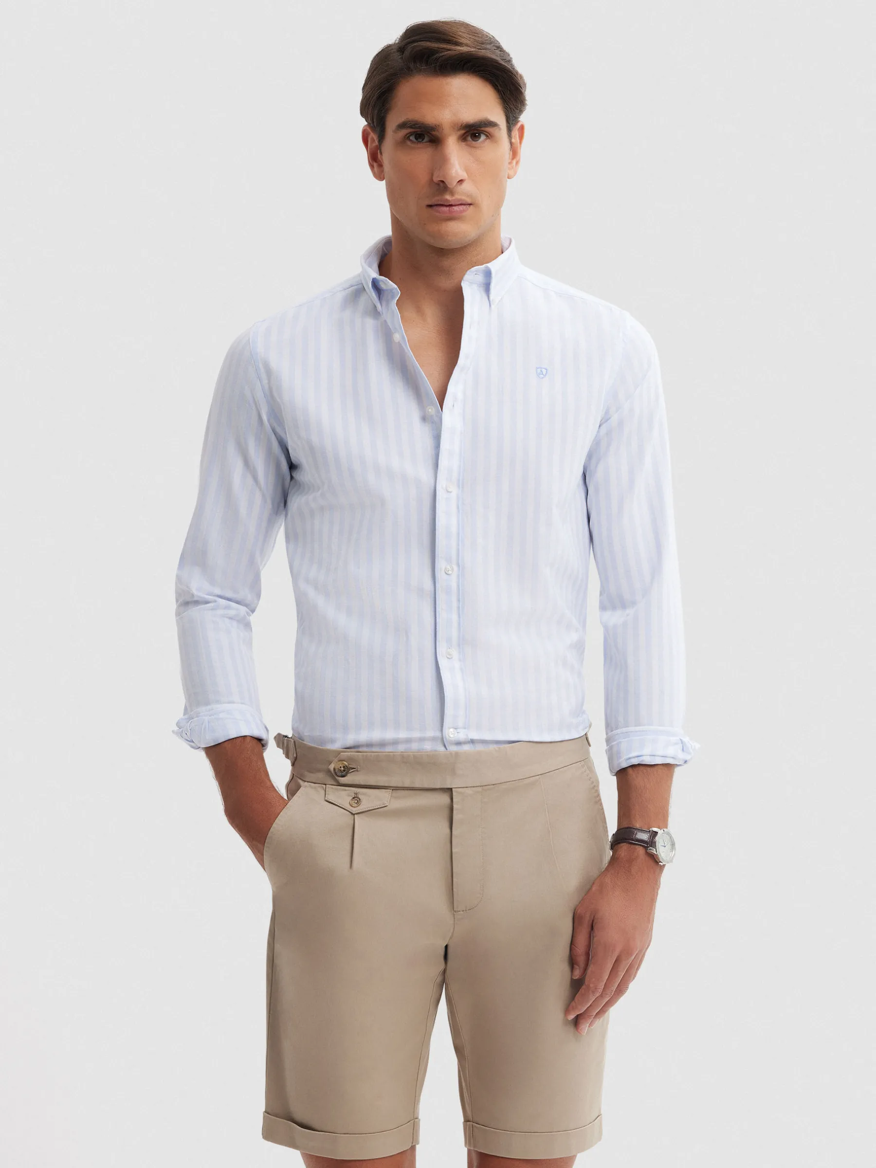 Oxford<Alvaro Moreno CAMISA OXFORD SUNSET Celeste
