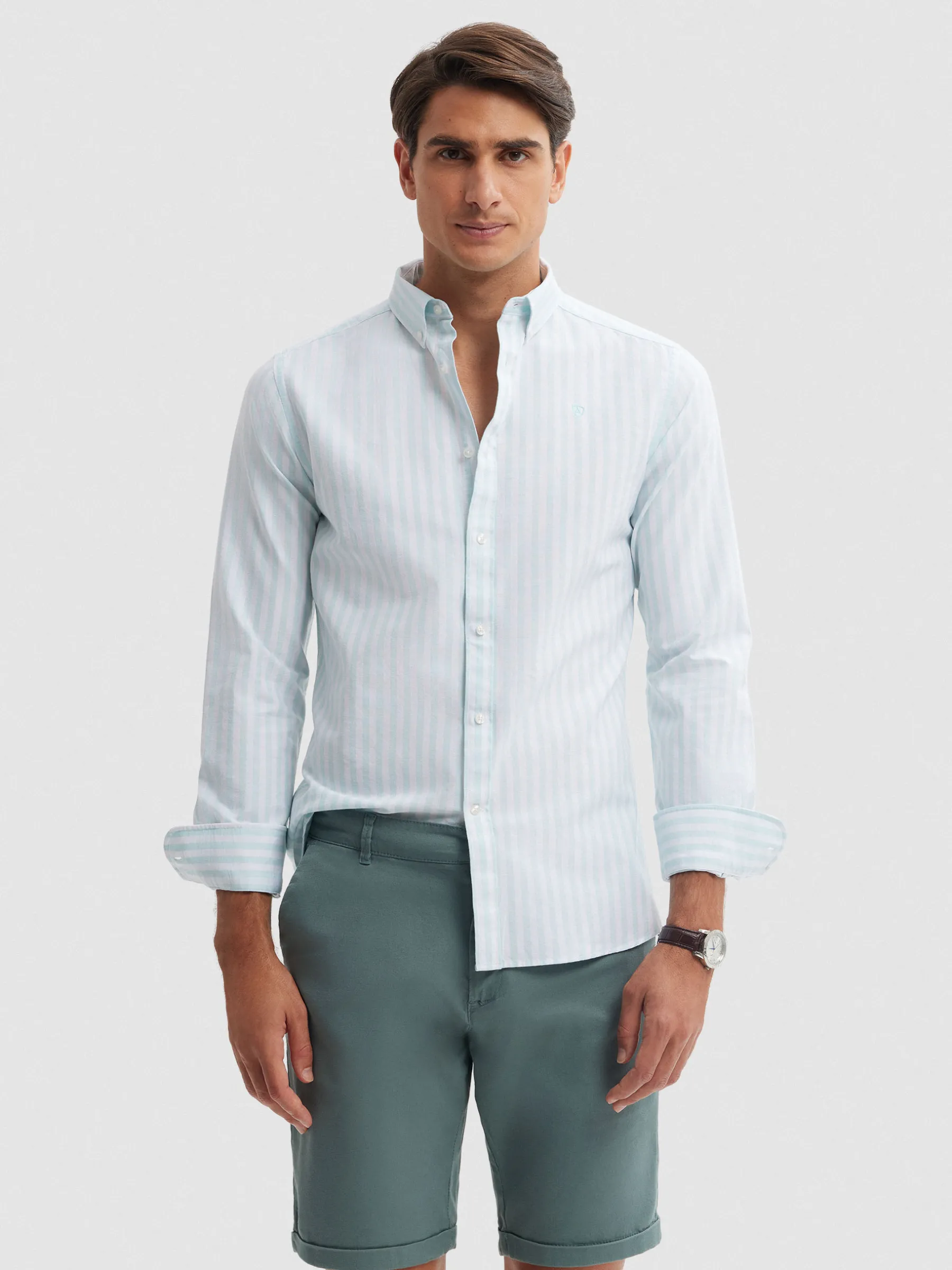 Oxford<Alvaro Moreno CAMISA OXFORD SUNSET Verde Agua