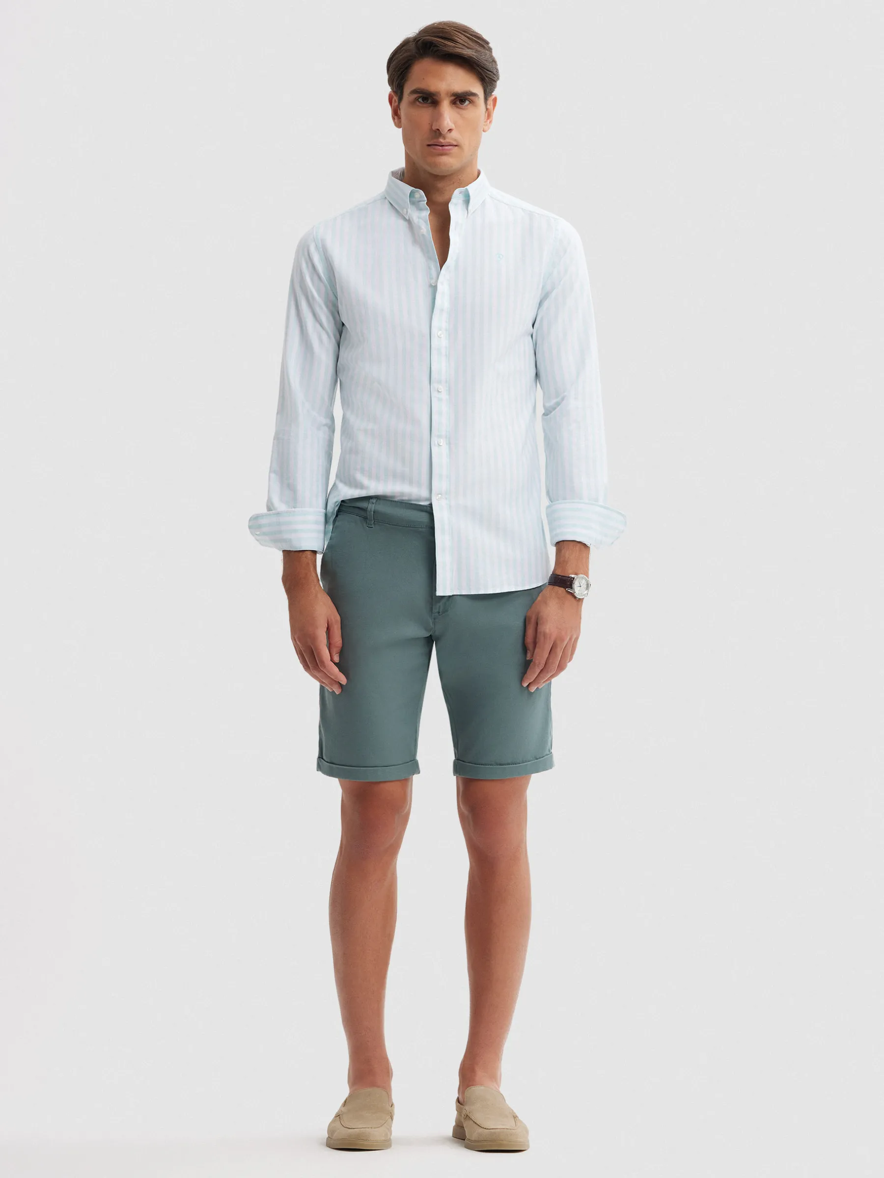 Oxford<Alvaro Moreno CAMISA OXFORD SUNSET Verde Agua