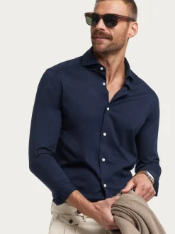 Casual<Alvaro Moreno CAMISA PUNTO ELASTICO Azul Marino