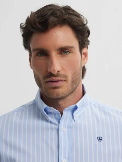 Casual<Alvaro Moreno CAMISA RAYAS DUTTON Celeste