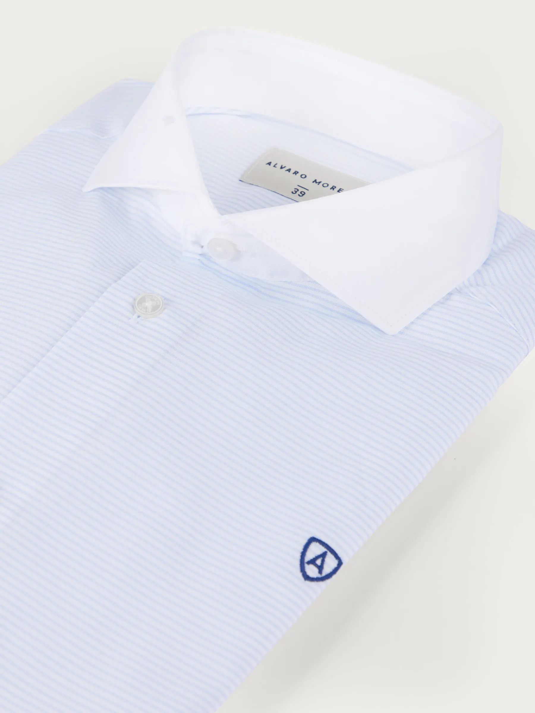 Camisas Vestir|Camisas Vestir<Alvaro Moreno CAMISA RAYAS P.DOBLE Celeste