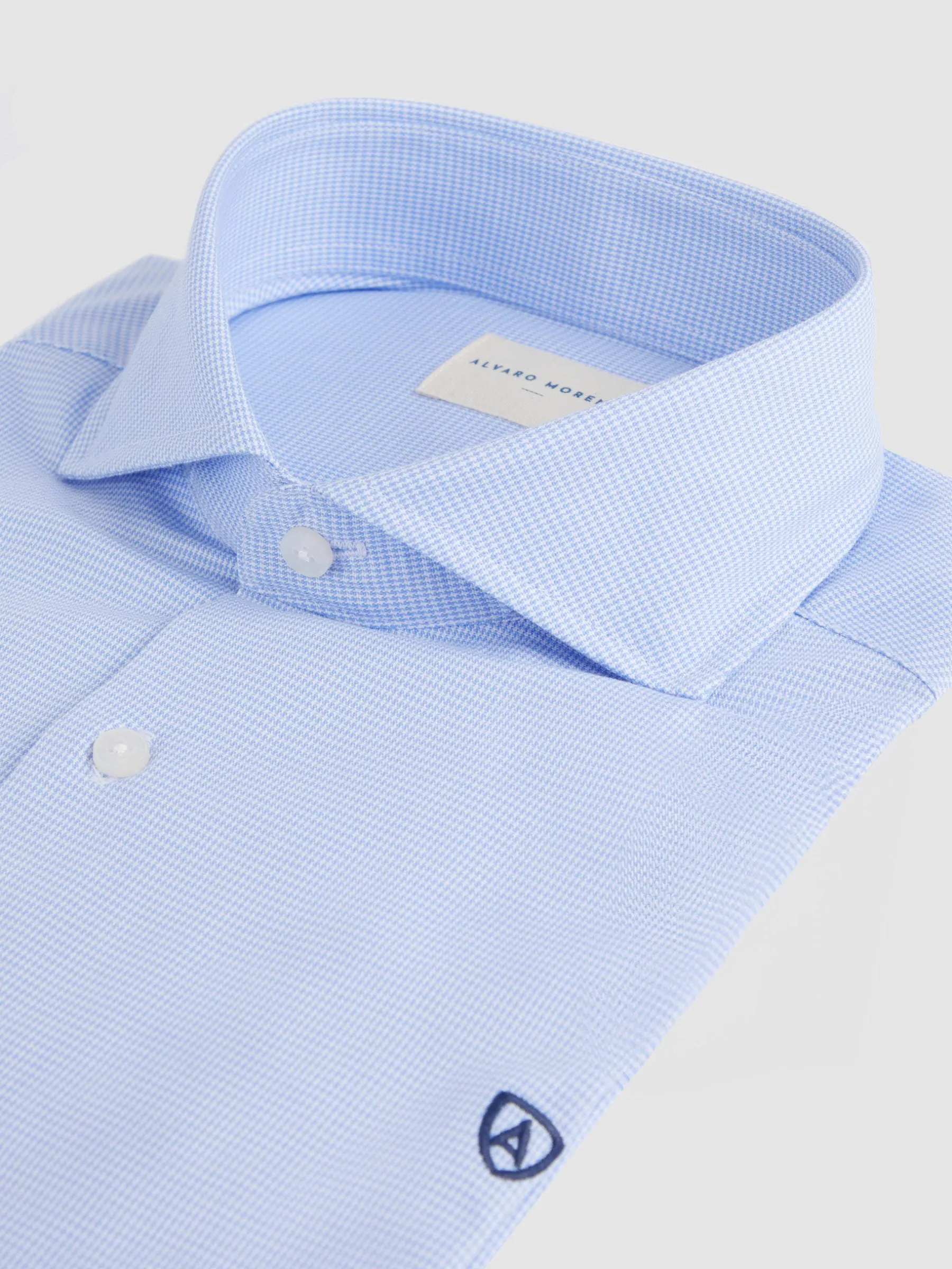 Camisas Vestir|Camisas Vestir<Alvaro Moreno CAMISA VESTIR PATA GALLO Azul