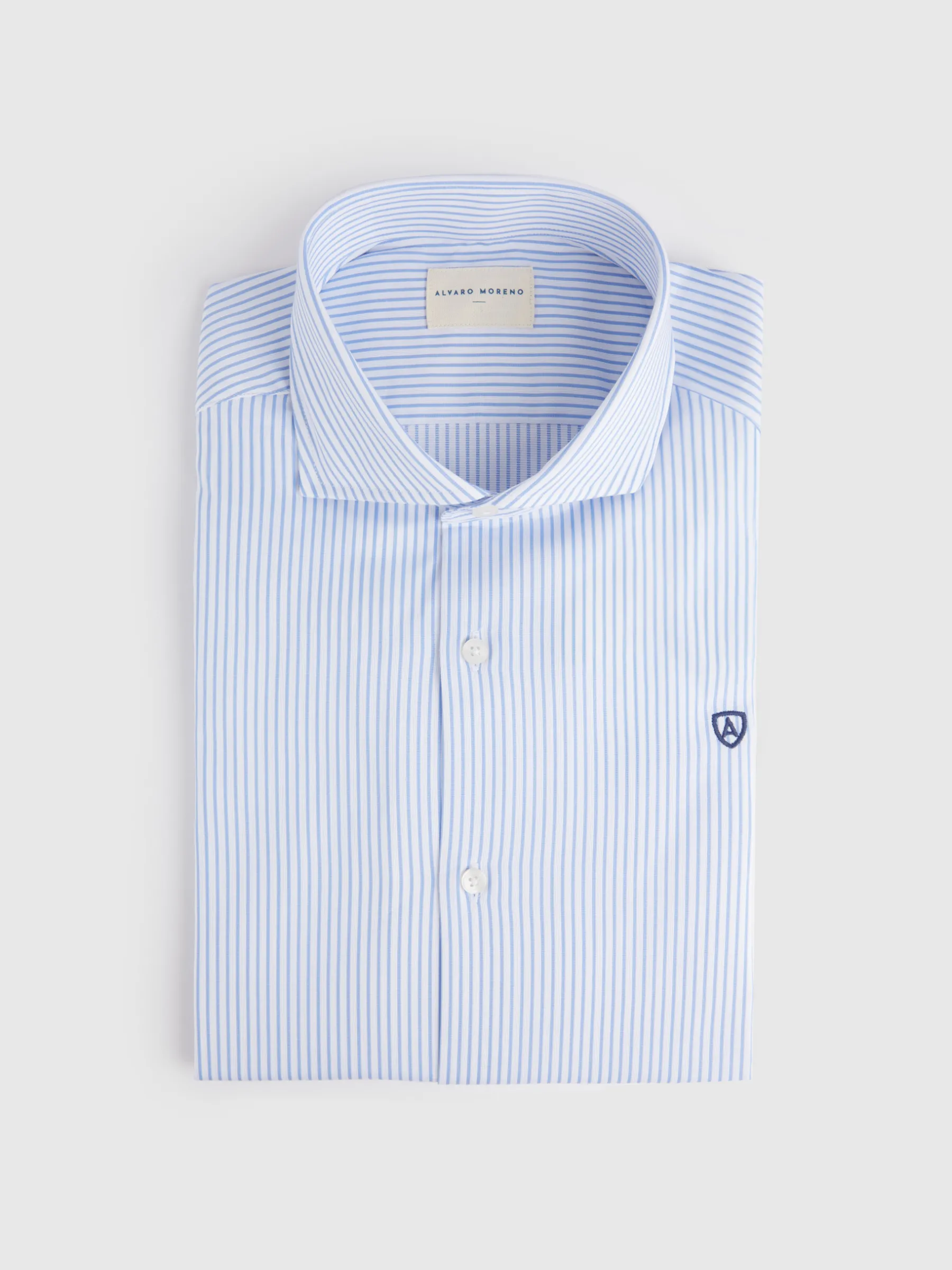 Camisas Vestir|Camisas Vestir<Alvaro Moreno CAMISA VESTIR RAYAS Celeste