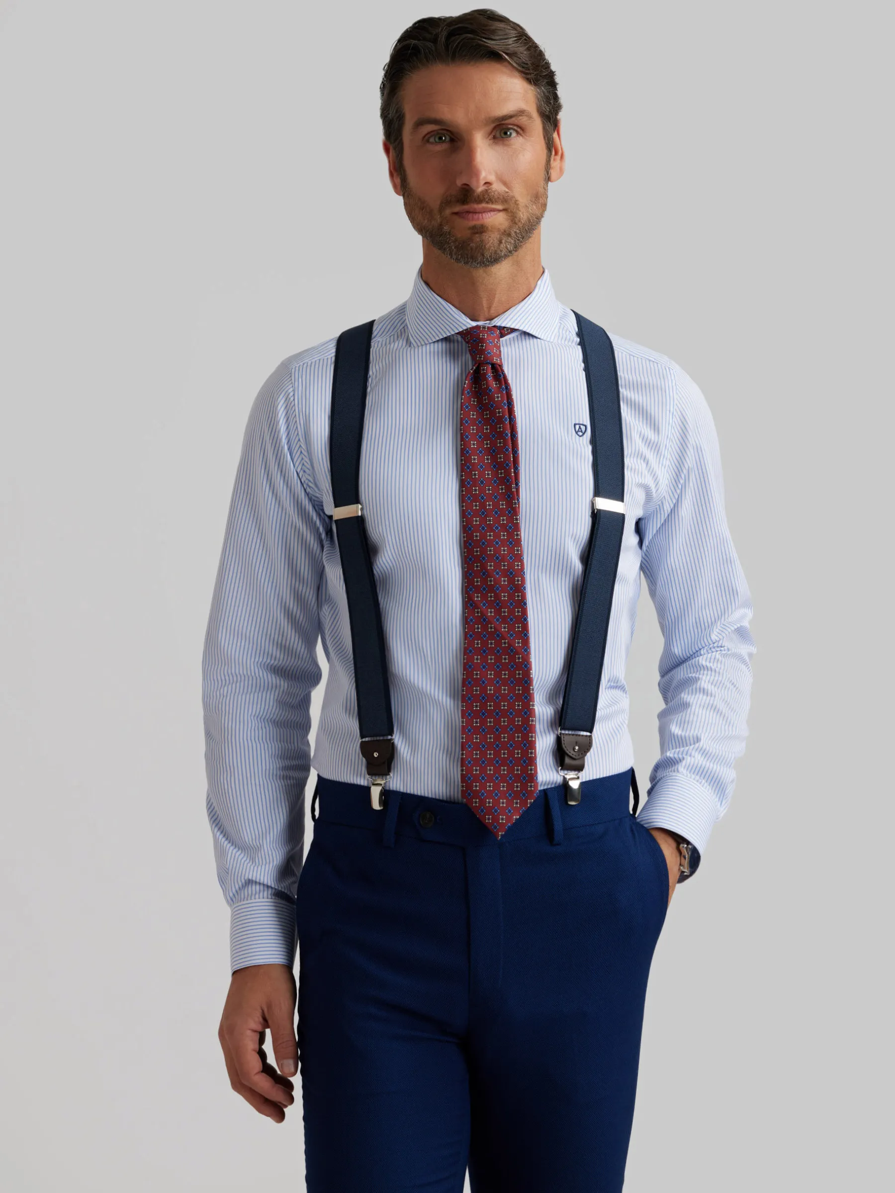 Camisas Vestir|Camisas Vestir<Alvaro Moreno CAMISA VESTIR RAYAS Celeste