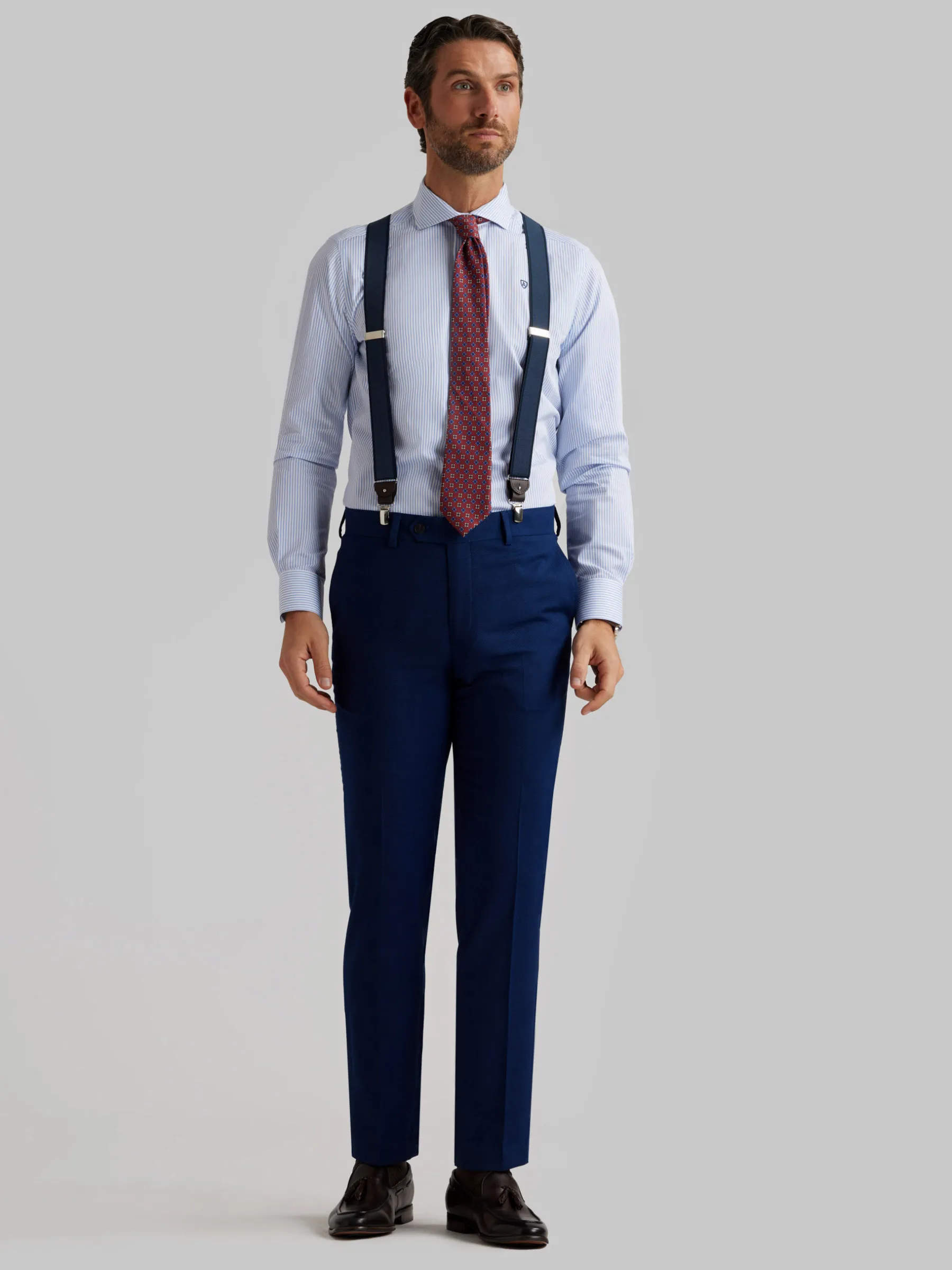 Camisas Vestir|Camisas Vestir<Alvaro Moreno CAMISA VESTIR RAYAS Celeste