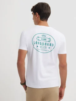 Camisetas<Alvaro Moreno CAMISETA LONGBOARD Blanco