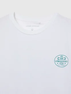 Camisetas<Alvaro Moreno CAMISETA LONGBOARD Blanco