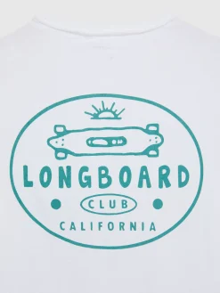 Camisetas<Alvaro Moreno CAMISETA LONGBOARD Blanco