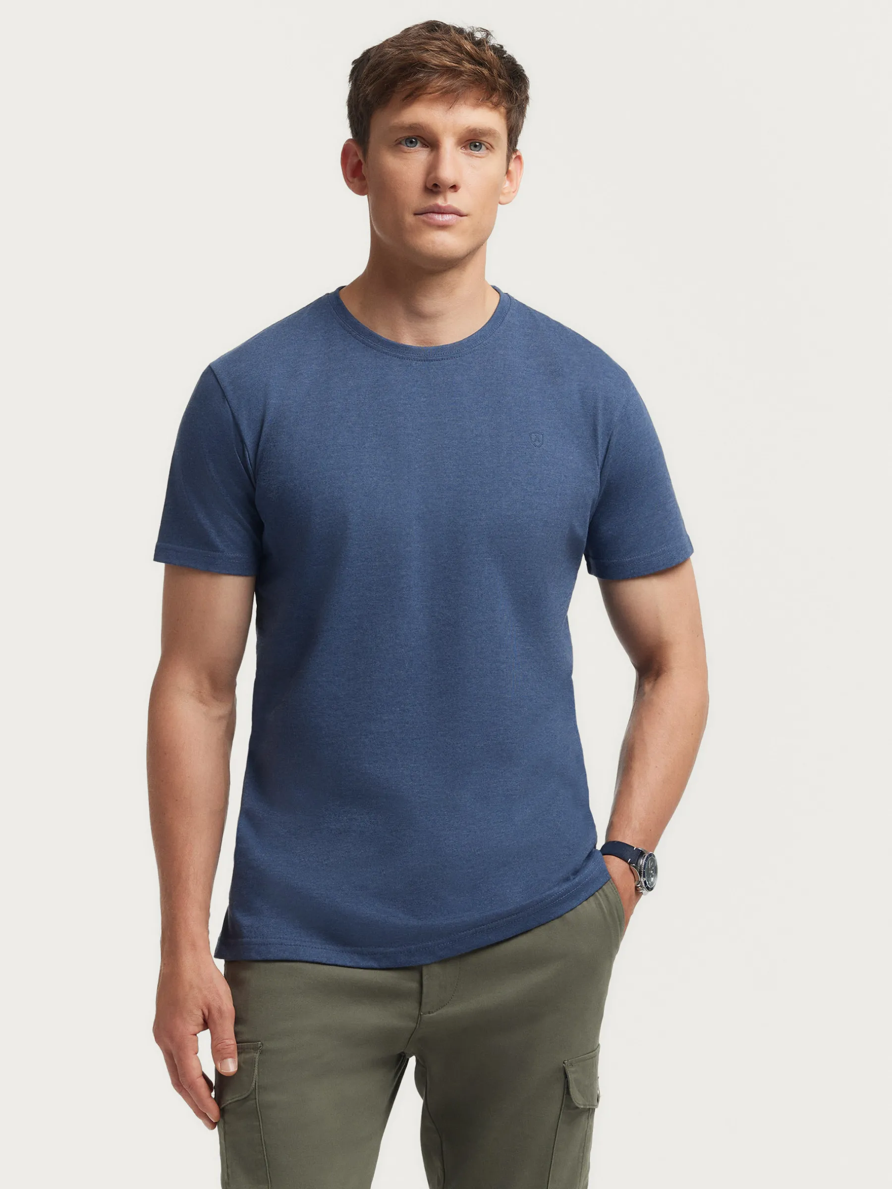 Camisetas<Alvaro Moreno CAMISETA MELANGE Azul