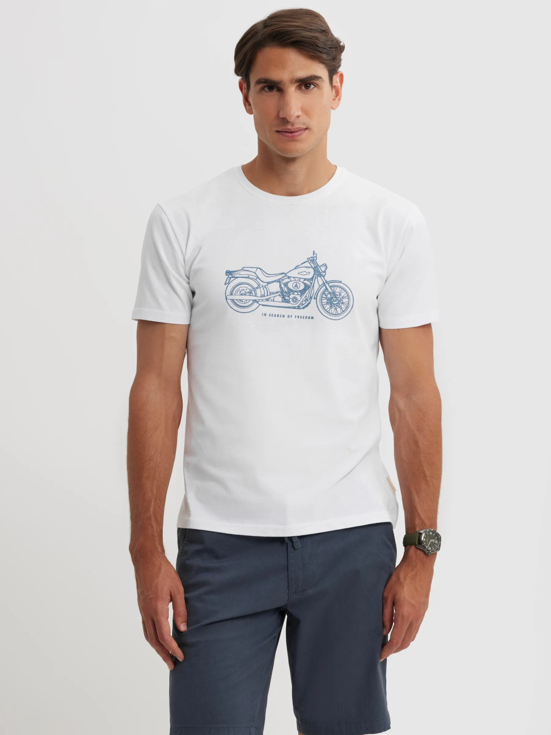 Camisetas<Alvaro Moreno CAMISETA MOTORCYCLE Blanco