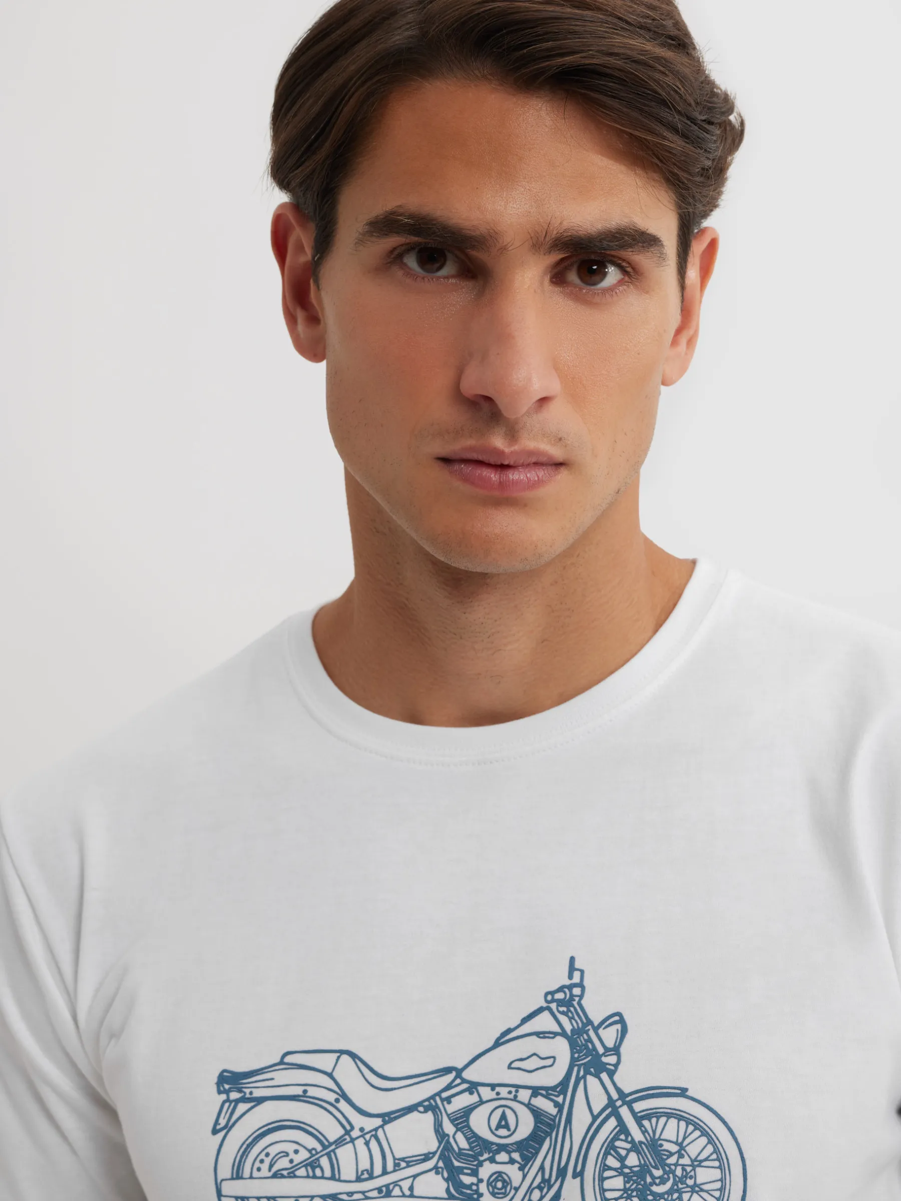 Camisetas<Alvaro Moreno CAMISETA MOTORCYCLE Blanco