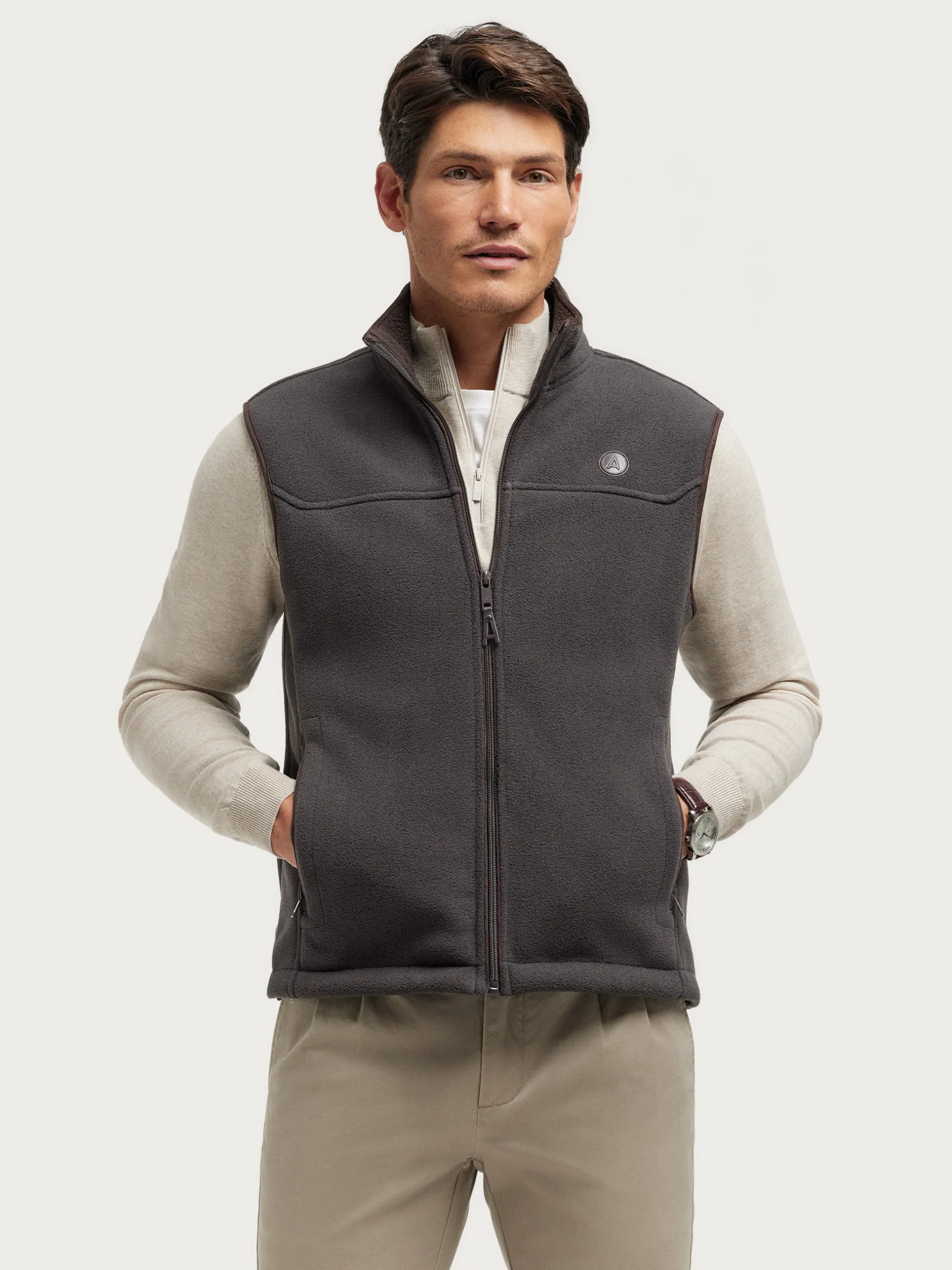 Chalecos<Alvaro Moreno CHALECO SIERRA MARRÓN Marrón