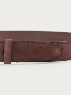 Cinturones<Alvaro Moreno CINTURON ANTE VESTIR MARRÓN Marrón