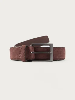 Cinturones<Alvaro Moreno CINTURON ANTE VESTIR MARRÓN Marrón