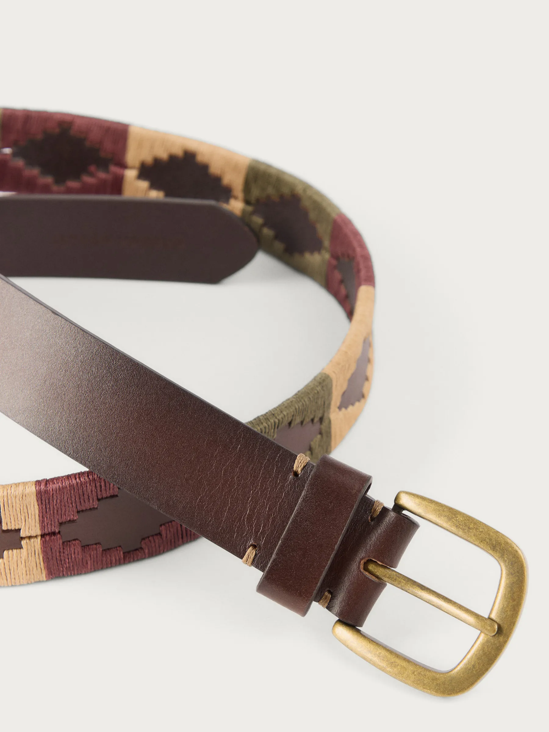 Cinturones<Alvaro Moreno CINTURON PAMPA PIEL Burdeos