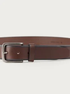 Cinturones<Alvaro Moreno CINTURON PIEL BISEL MARRÓN Marrón