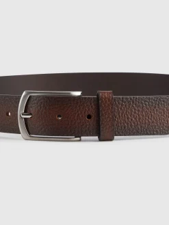 Cinturones<Alvaro Moreno CINTURON PIEL ROUGH MARRÓN Marrón