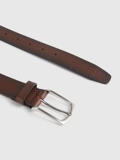 Cinturones<Alvaro Moreno CINTURON PIEL ROUGH MARRÓN Marrón