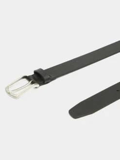 Cinturones<Alvaro Moreno CINTURON PIEL ROUGH Negro