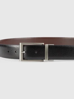 Cinturones<Alvaro Moreno CINTURON REVERSIBLE ROUGH Negro