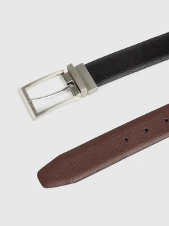 Cinturones<Alvaro Moreno CINTURON REVERSIBLE ROUGH Negro