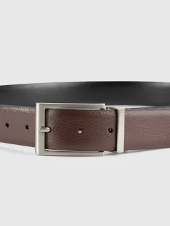 Cinturones<Alvaro Moreno CINTURON REVERSIBLE ROUGH Negro