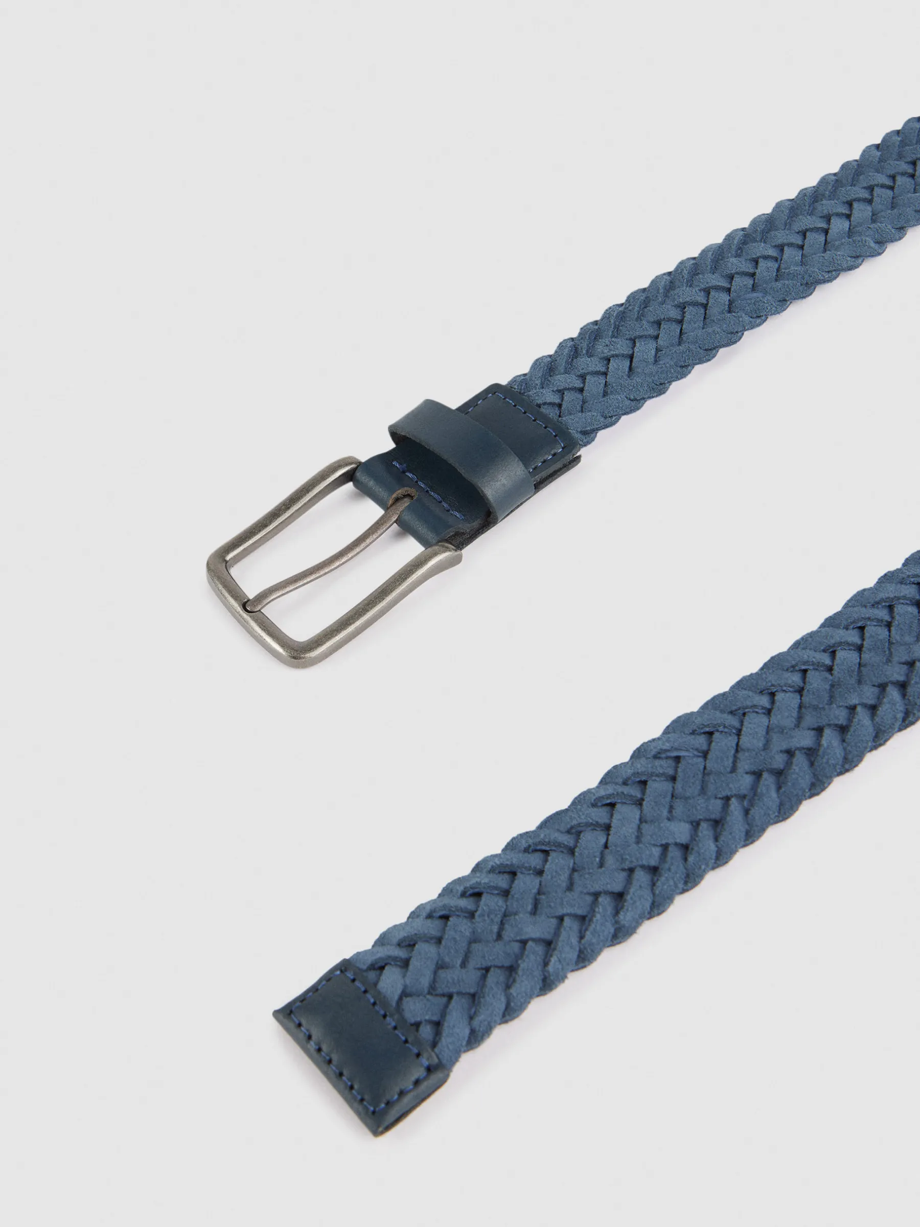 Cinturones<Alvaro Moreno CINTURON TRENZADO SERRAJE Azul