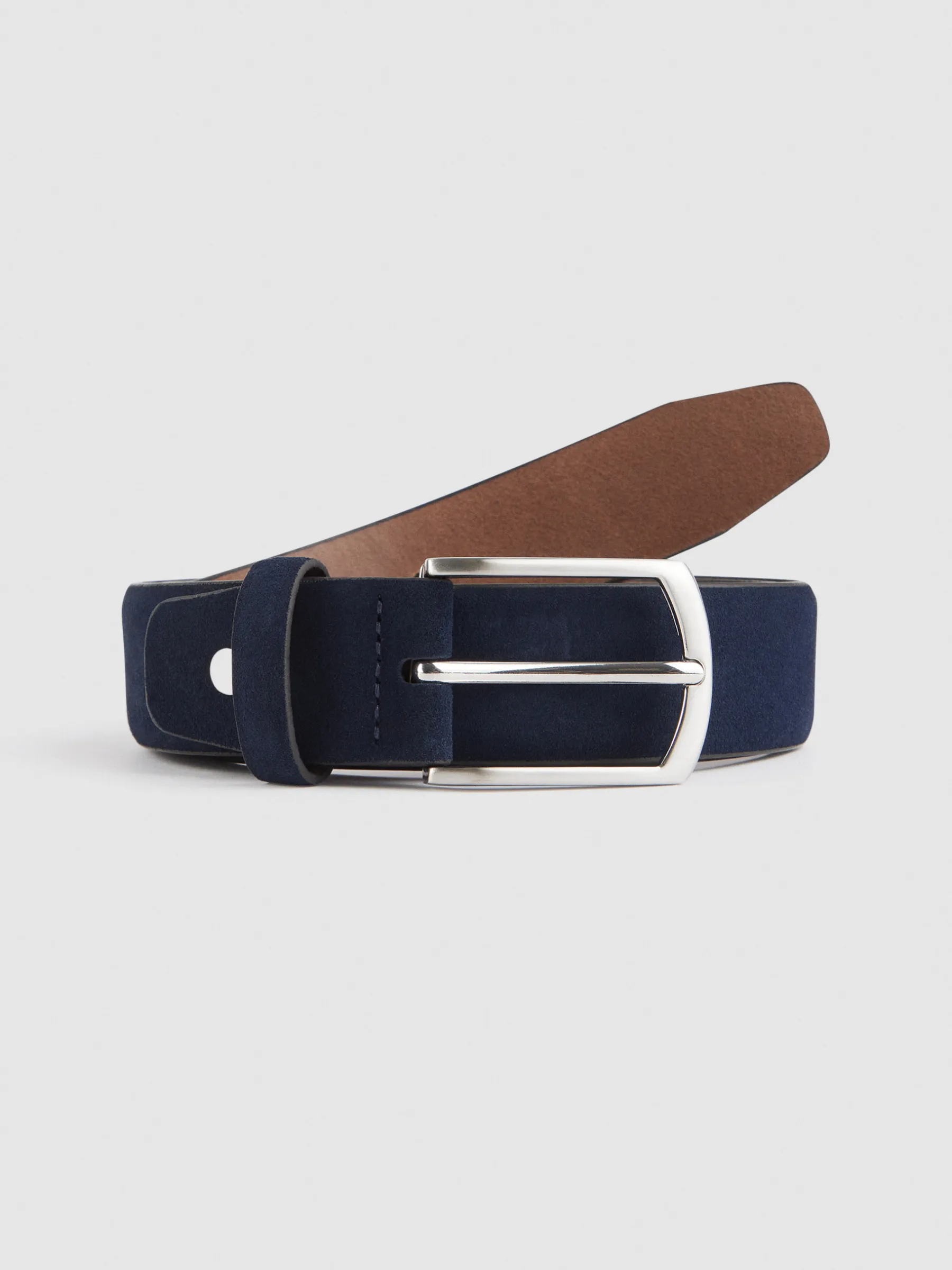 Cinturones<Alvaro Moreno CINTURON VESTIR SERRAJE Azul Marino