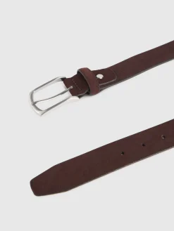 Cinturones<Alvaro Moreno CINTURON VESTIR SERRAJE MARRÓN Marrón