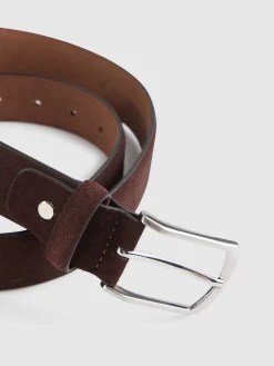 Cinturones<Alvaro Moreno CINTURON VESTIR SERRAJE MARRÓN Marrón