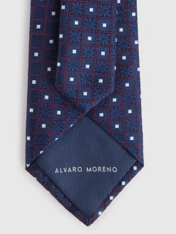 Corbatas|Corbatas<Alvaro Moreno CORBATA JACQUARD MF Azul Marino