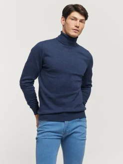 Jerséis<Alvaro Moreno JERSEY ROLL COLLAR Azul