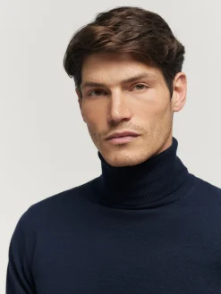 Jerséis<Alvaro Moreno JERSEY ROLL COLLAR Azul Marino