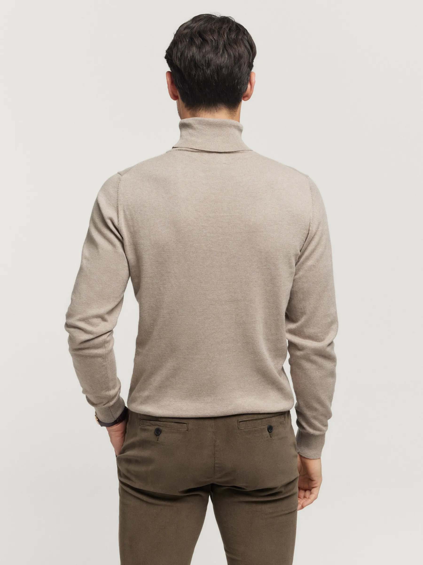 Jerséis<Alvaro Moreno JERSEY ROLL COLLAR Beige