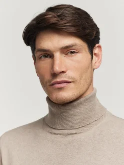 Jerséis<Alvaro Moreno JERSEY ROLL COLLAR Beige