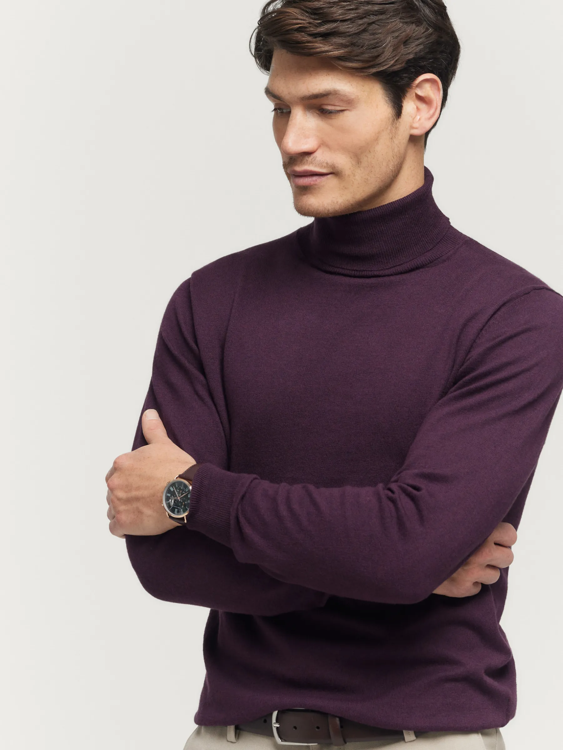 Jerséis<Alvaro Moreno JERSEY ROLL COLLAR BURDEOS VIN