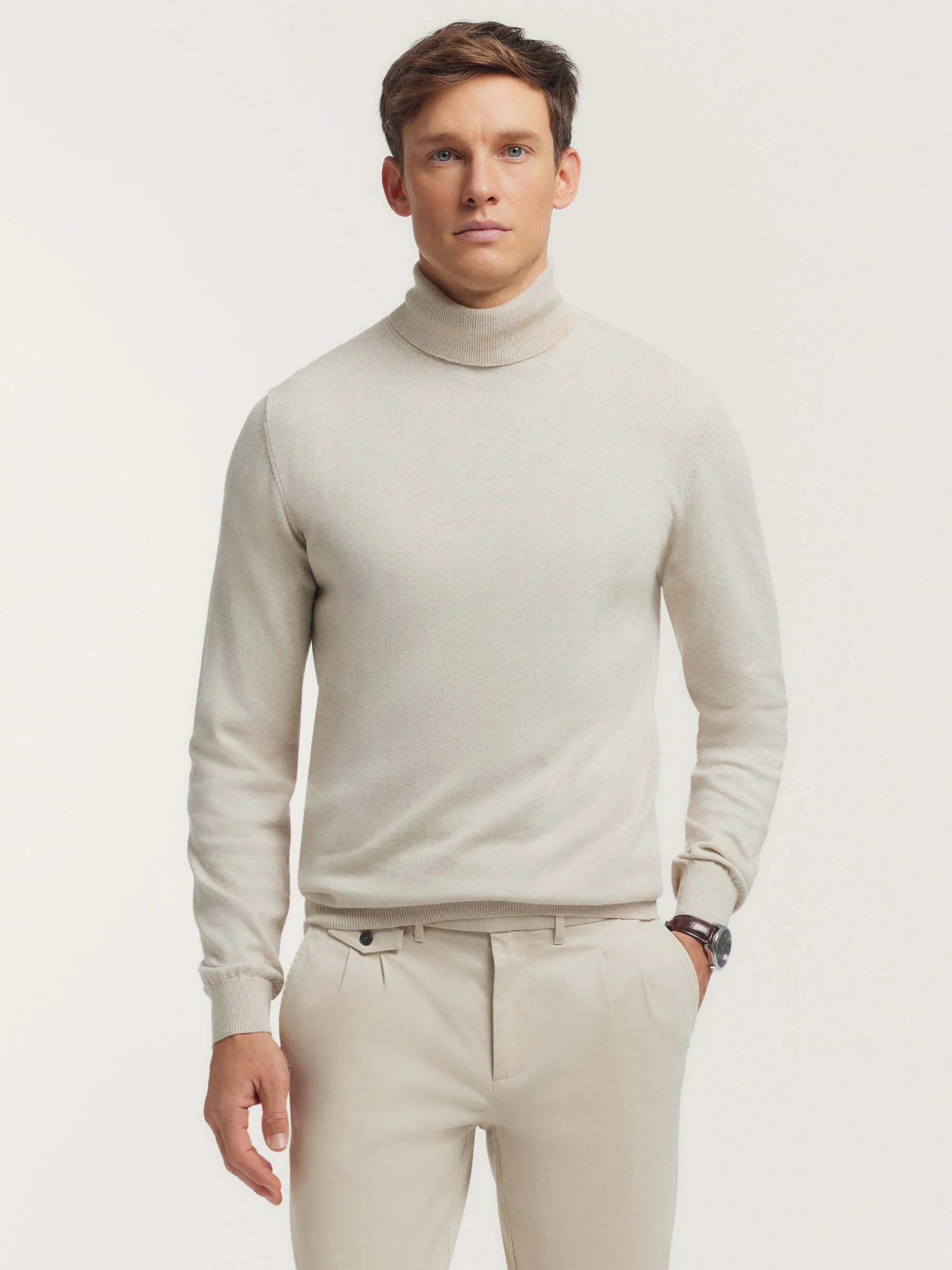 Jerséis<Alvaro Moreno JERSEY ROLL COLLAR Crudo