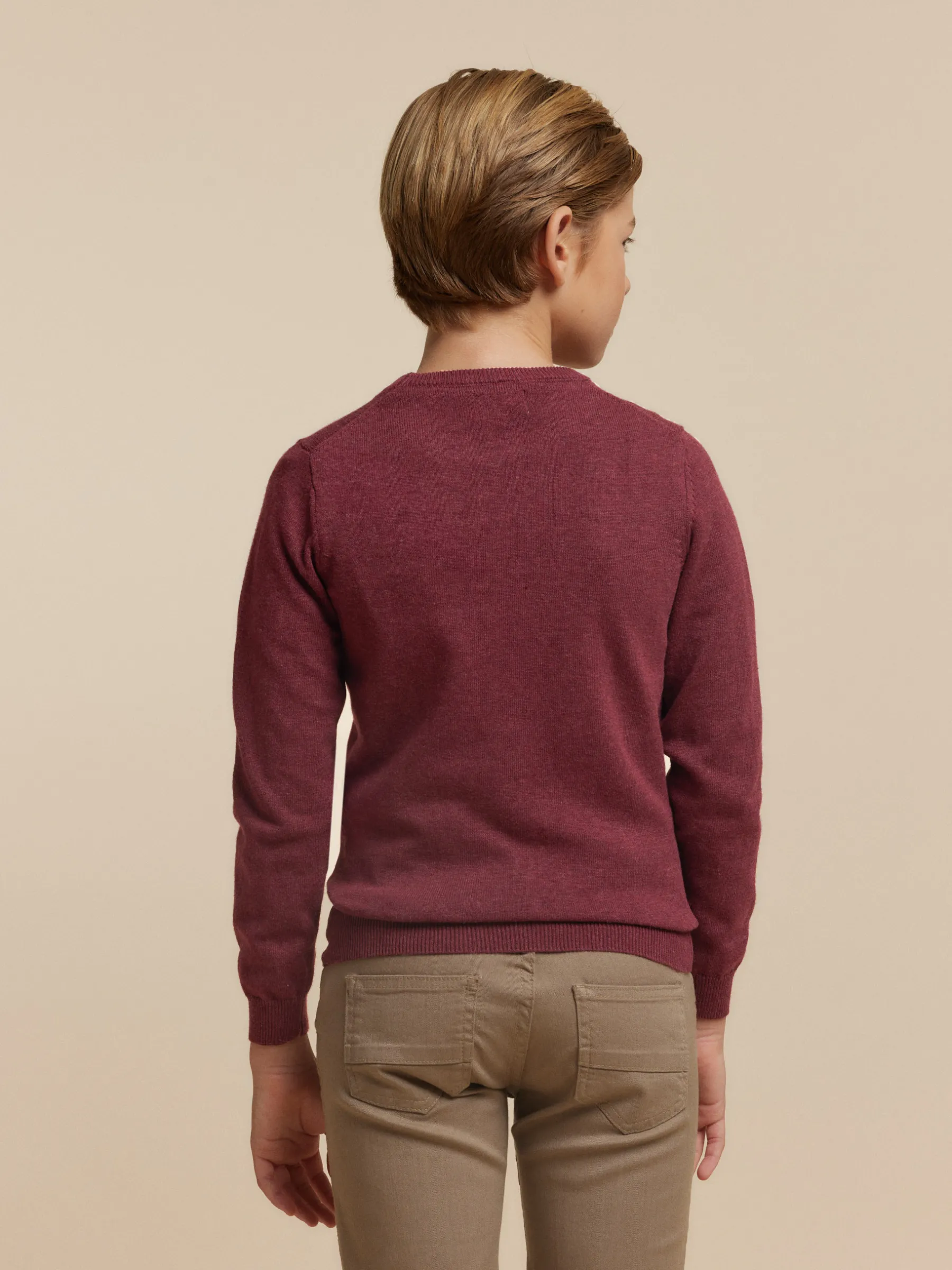 Jerséis<Alvaro Moreno JERSEY ROUND NECK KIDS Burdeos