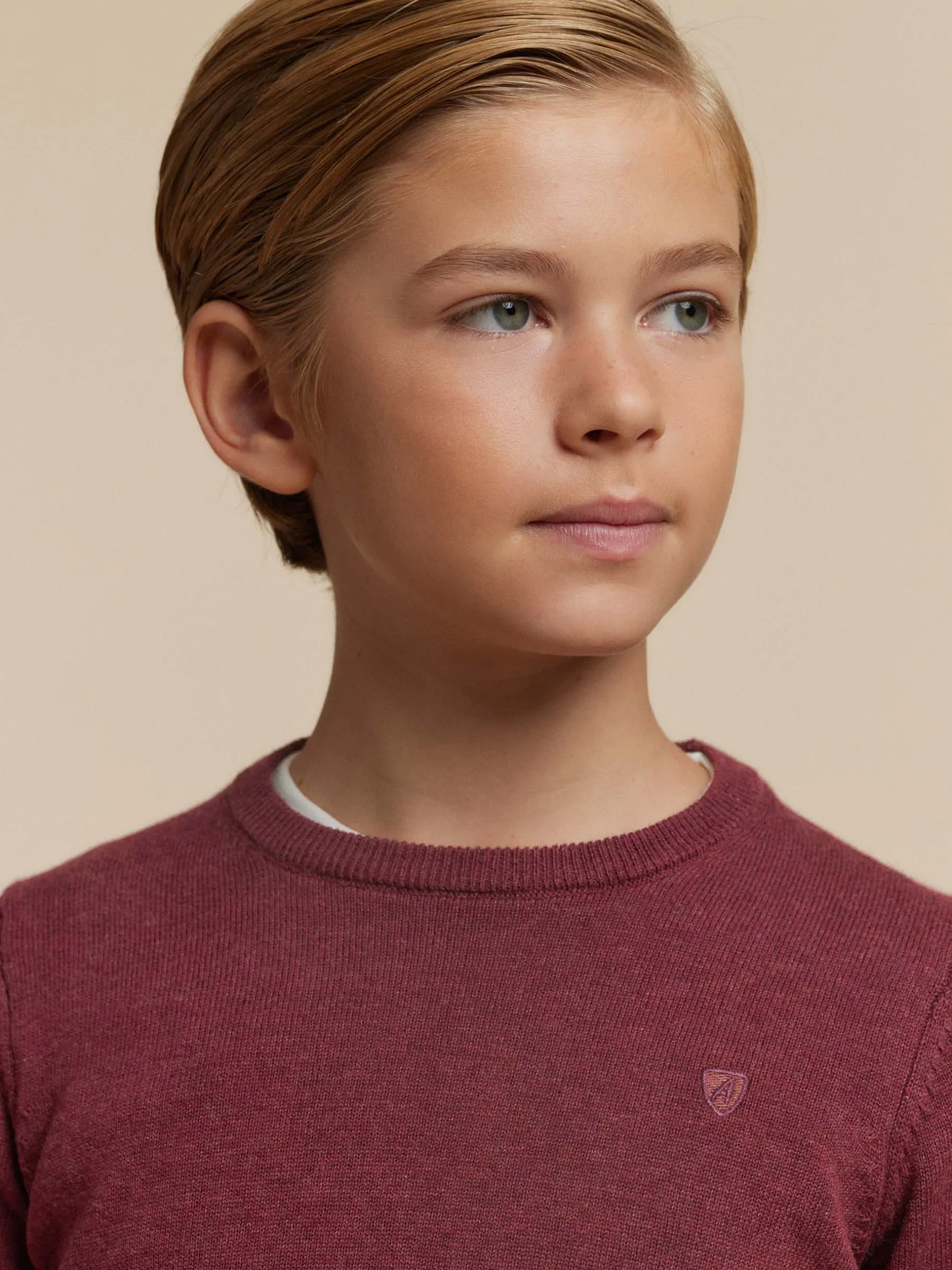 Jerséis<Alvaro Moreno JERSEY ROUND NECK KIDS Burdeos