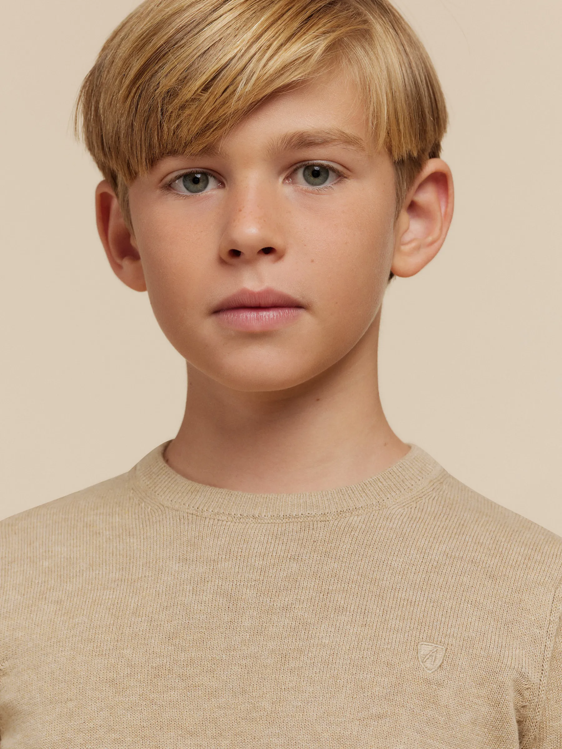 Jerséis<Alvaro Moreno JERSEY ROUND NECK KIDS Camel