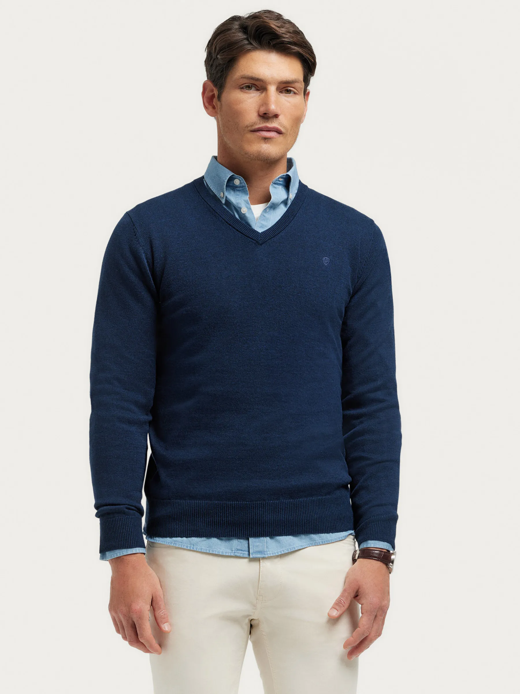 Jerséis<Alvaro Moreno JERSEY V-NECK TRENDY Azul Marino