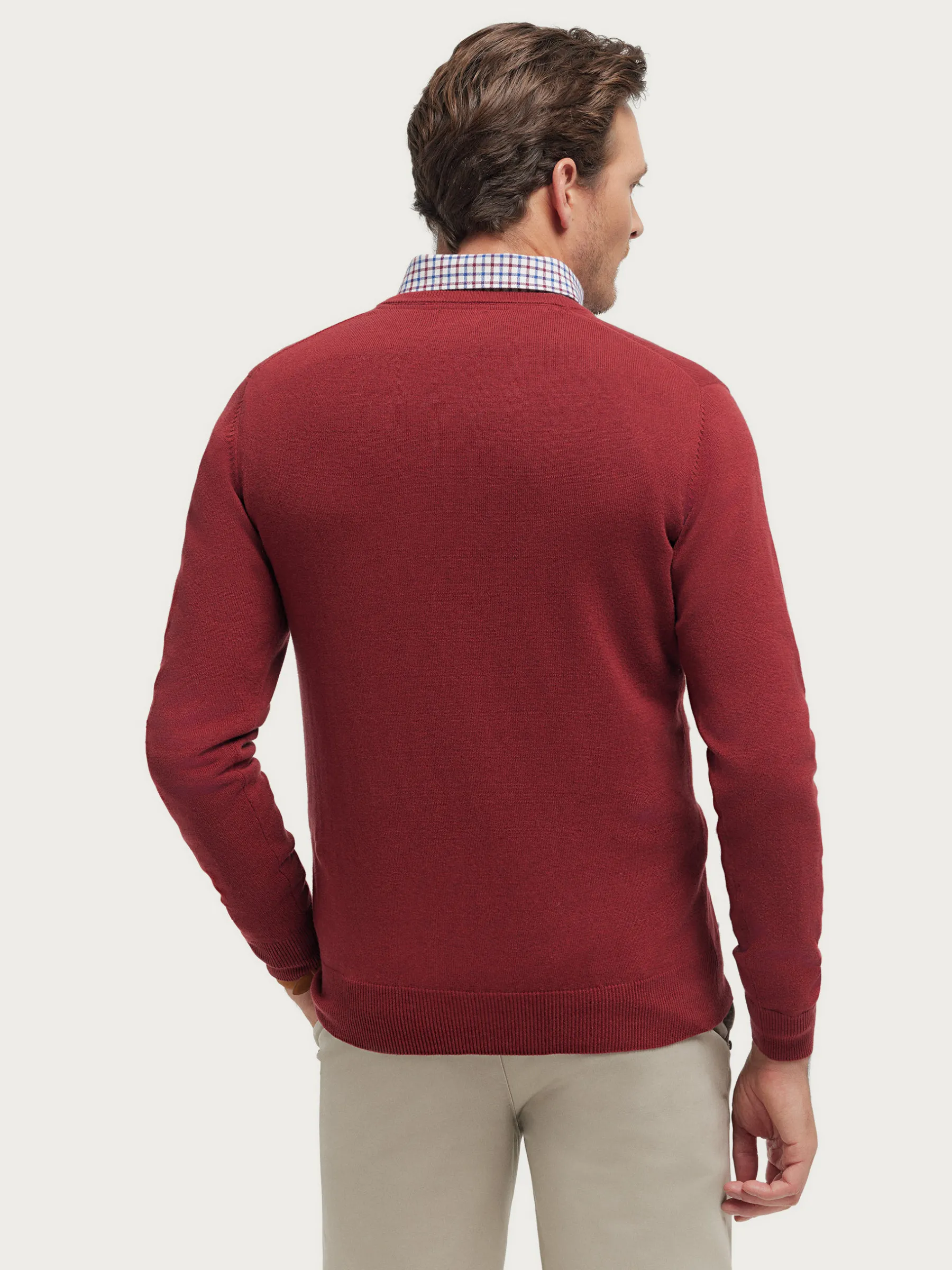 Jerséis<Alvaro Moreno JERSEY V-NECK TRENDY Burdeos