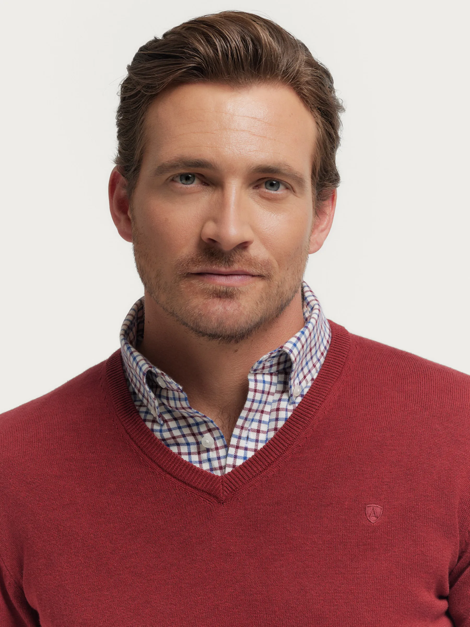 Jerséis<Alvaro Moreno JERSEY V-NECK TRENDY Burdeos