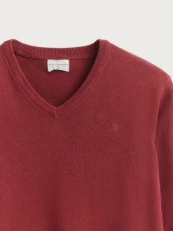 Jerséis<Alvaro Moreno JERSEY V-NECK TRENDY Burdeos