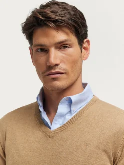 Jerséis<Alvaro Moreno JERSEY V-NECK TRENDY Camel