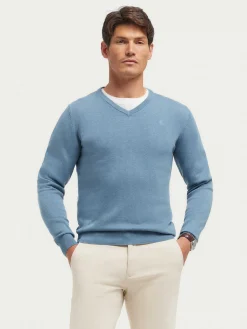 Jerséis<Alvaro Moreno JERSEY V-NECK TRENDY Celeste
