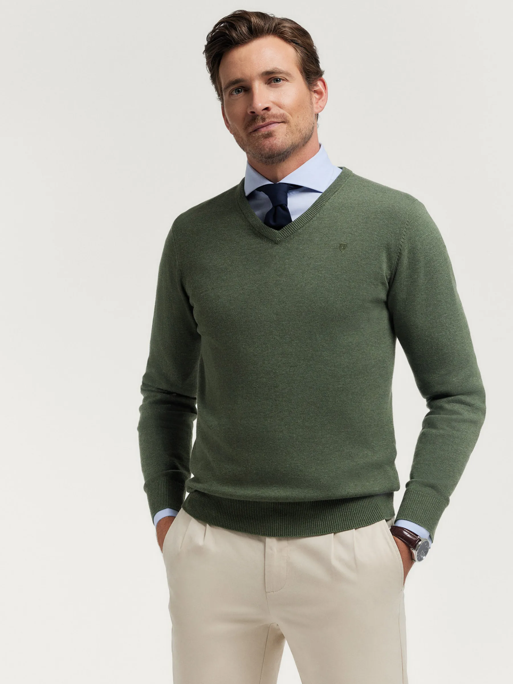 Jerséis<Alvaro Moreno JERSEY V-NECK TRENDY Verde