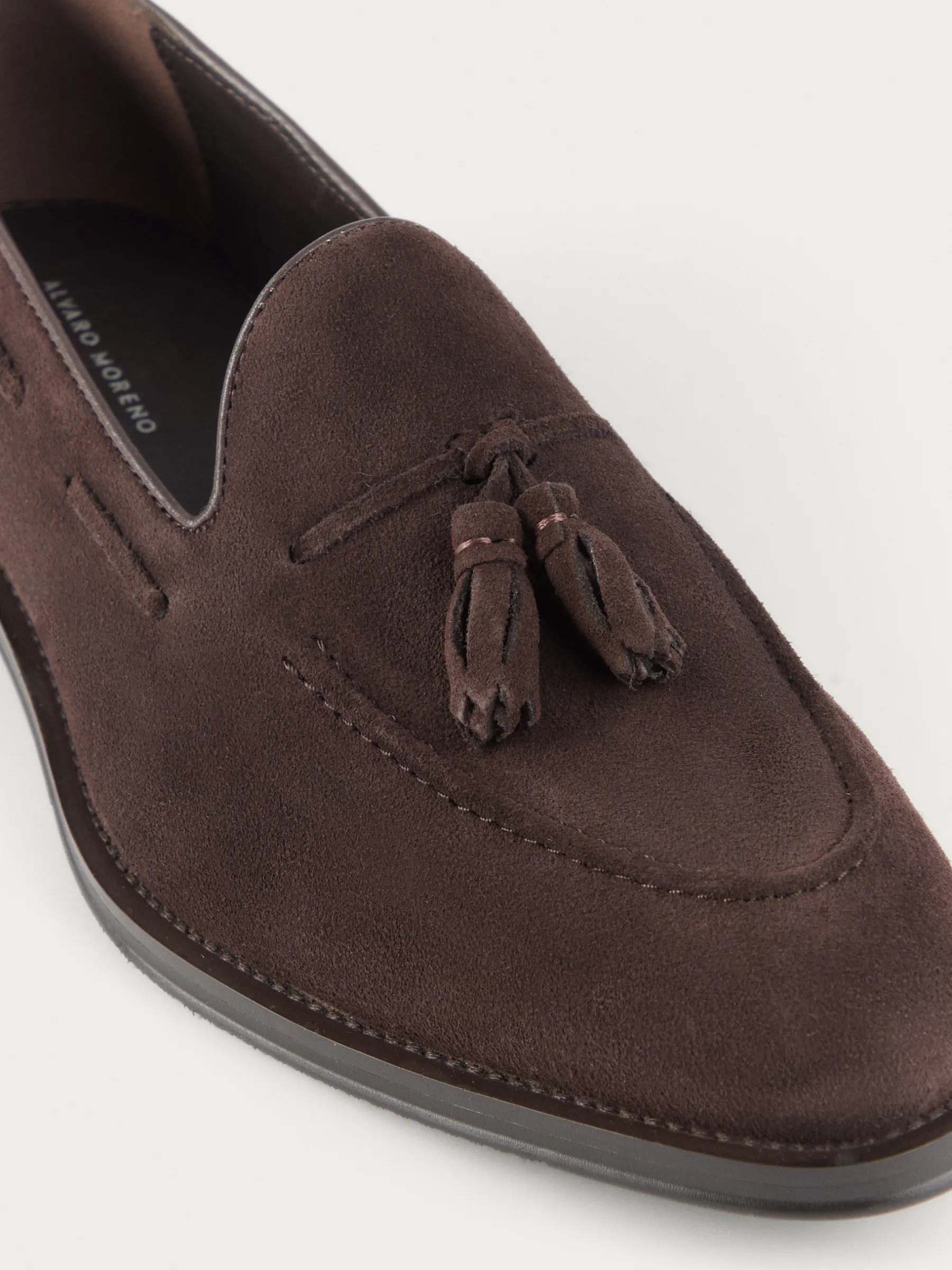 Vestir<Alvaro Moreno MOCASIN SERRAJE BORLAS MARRÓN Marrón